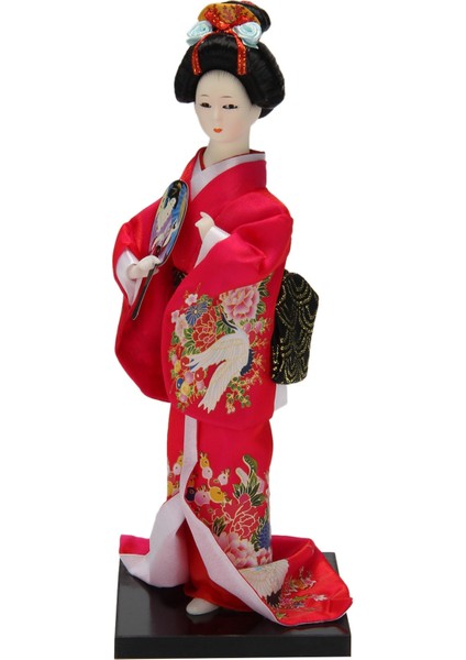 Japon Geyşa Bebekleri Kimono El Yapımı Ipek Halk Dekoru Sergileme A34 (Yurt Dışından)