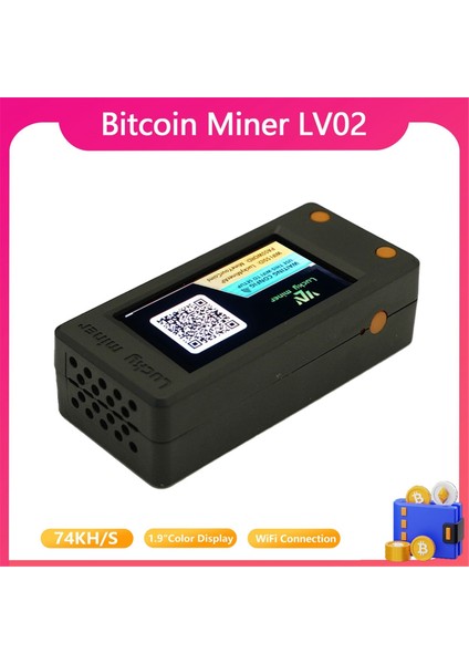 Lucky Miner LV02 Bitcoin Miner 74KH/S SHA256 Btc Solo Miner Için (Yurt Dışından)
