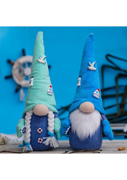 Dünya Okyanus Günü Peluş Yüzsüz Bebek Yatak Odası Masaüstü Süsleri, A (Yurt Dışından) modelleri