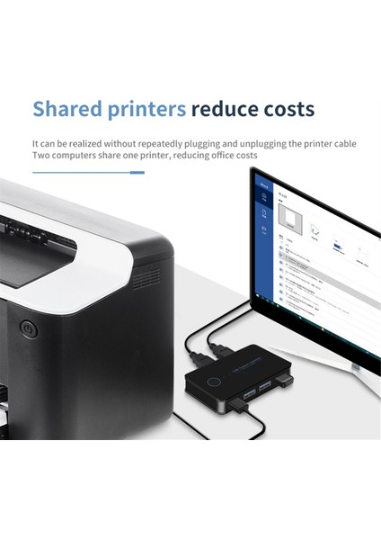 Dizüstü Bilgisayar Klavye Fare Yazıcı USB 2.0 Için USB Kvm Anahtarı (Yurt Dışından) fırsatları
