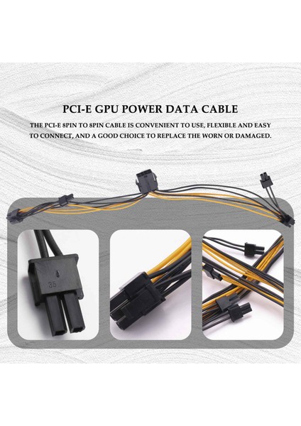 8 Pin Pcıe'den Çift Pcıe'ye 8 (6+2) Pin Güç Kablosu Veri Kablosu Ayırıcı (Yurt Dışından) fırsatları