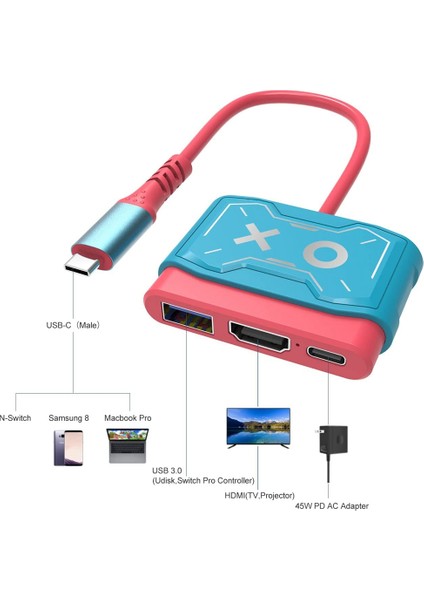 Nintendo Switch/switch OLED Için USB C - HDMI Uyumlu Adaptör (Yurt Dışından)