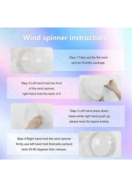Adet 10 Inç Süblimasyon Rüzgar Döndürücü Boşlukları 3D Rüzgar Döndürücüler Asılı (Yurt Dışından)