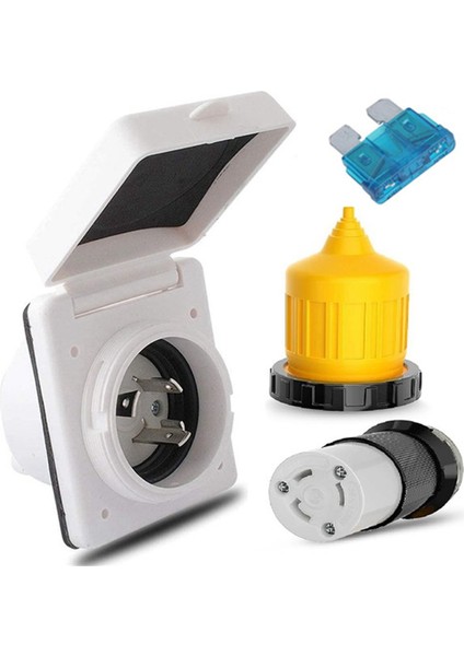 Rv Güç Giriş Çıkışı Kıyı Güç Kiti W/boot Kordon Koruyucu, 30AMP (Yurt Dışından)
