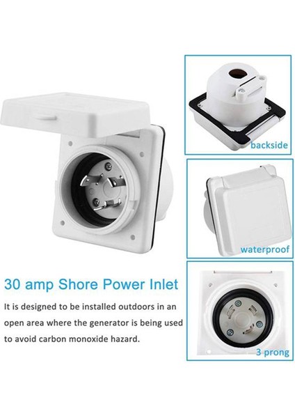 Rv Güç Giriş Çıkışı Kıyı Güç Kiti W/boot Kordon Koruyucu, 30AMP (Yurt Dışından)