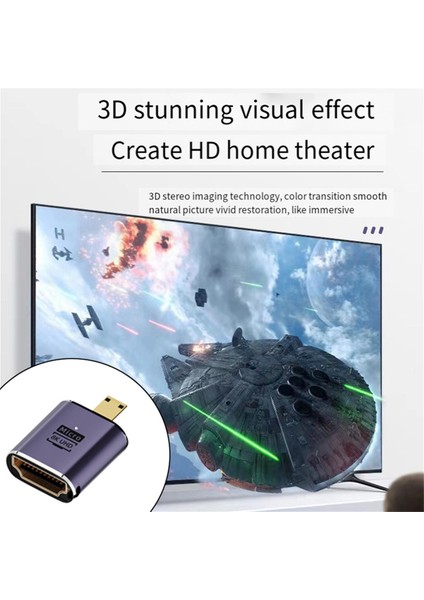Paket 8k Micro-Hdmı Uyumlu Adaptör Kameralar Hdtv Monitörler Için (Yurt Dışından) modelleri