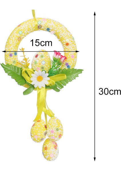 4 件复活节彩蛋装饰花环，适合家庭幼儿园装饰品 (Yurt Dışından)