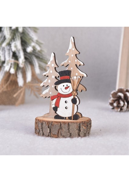 Noel Süsü Ahşap Masa Dekorasyonu Noel Ağacı Noel Baba (Yurt Dışından)