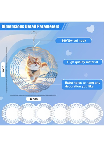 Rüzgar Döndürücü Boşlukları 3D Rüzgar Döndürücüler Asılı Rüzgar Döndürücüler (Yurt Dışından)