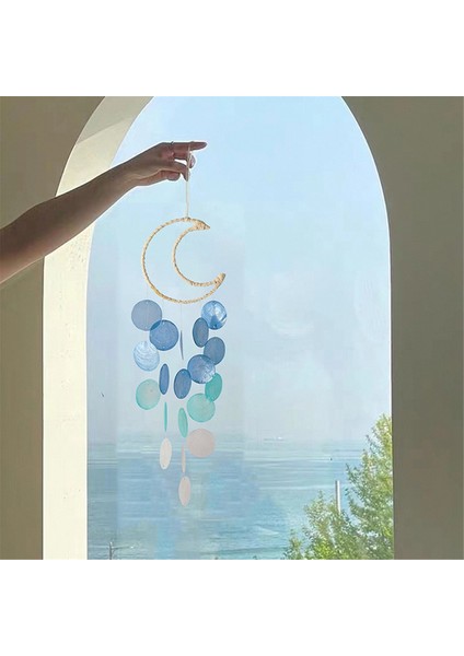 Mavi Rüzgar Çanı Açık Hava Plaj Hediyesi Hareketli Bahçe Dekorasyonu (Yurt Dışından)