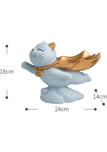 Sevimli Kedi Reçine Heykelcik Depolama Tepsisi Ev Dekorasyon Heykeli (Yurt Dışından) fiyatları