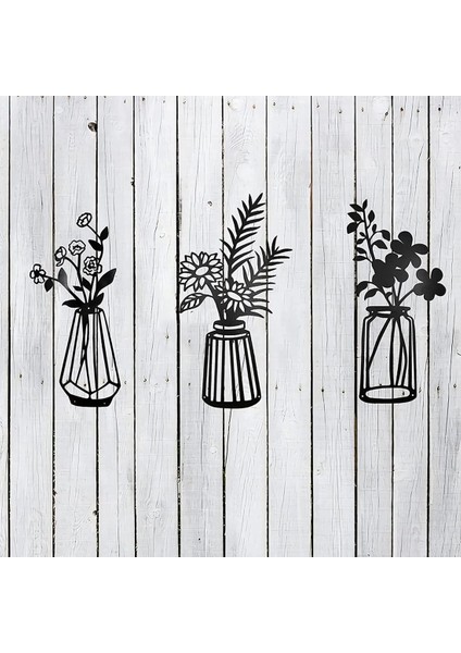 Metal Çiçek Duvar Dekorasyonu Teras Balkon Metal Duvar Heykeli (Yurt Dışından)