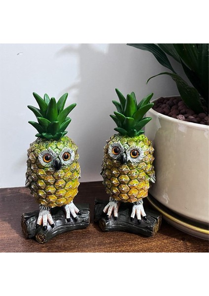 Sevimli Baykuş Şekli Reçine Süsler Pastoral Küçük Ananas-Baykuş (Yurt Dışından)