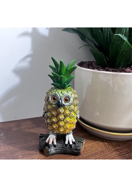 Sevimli Baykuş Şekli Reçine Süsler Pastoral Küçük Ananas-Baykuş (Yurt Dışından)