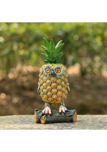 Sevimli Baykuş Şekli Reçine Süsler Pastoral Küçük Ananas-Baykuş (Yurt Dışından)