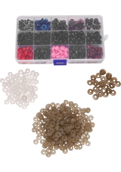 752 Emniyet Göz ve Burunları Rondelalı, Renkli Plastik (Yurt Dışından)
