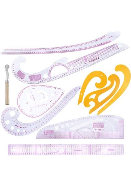 Adet Plastik Fransız Eğrisi Ölçü Desen Terzi Cetvel Malzemeleri (Yurt Dışından)