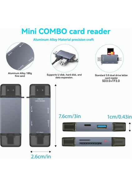 Kart Okuyucu Usb3.0 Sd Tf Kart Okuyucu USB Hub (Yurt Dışından) fırsatları