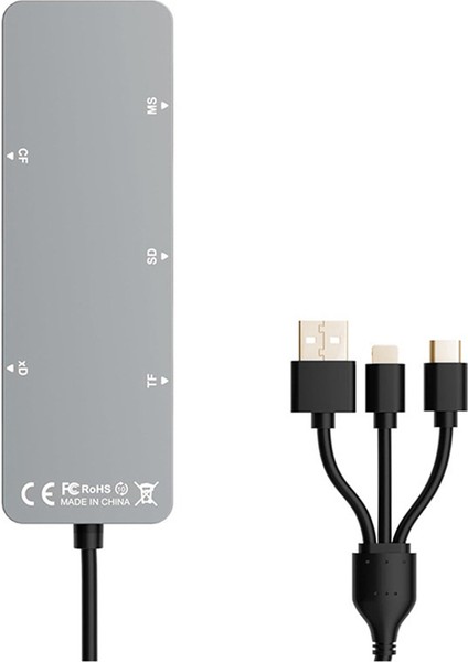 5'i 1 Arada Çoklu Hafıza Kartı Okuyucu Sd/tf/ms/cf/xd Kart Okuyucu USB C Otg (Yurt Dışından)