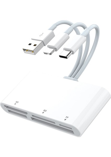 5'i 1 Arada Hafıza Kartı Okuyucu USB Otg Adaptörü Type-C Kart Okuyucu (Yurt Dışından) fiyatları