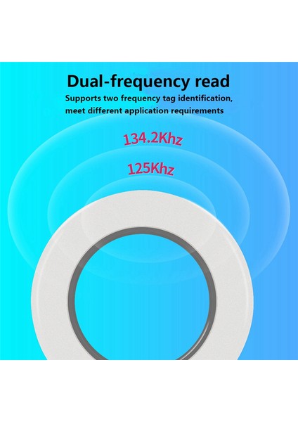 Hayvan Etiketi Okuyucu USB 134.2K Çift Frekanslı Evcil Hayvan Çip Okuyucu Beyaz (Yurt Dışından)