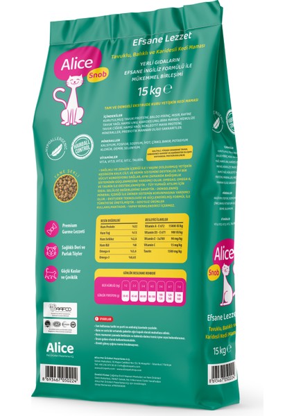 Snob Premium Kuru Kedi Maması 15Kg fırsatları