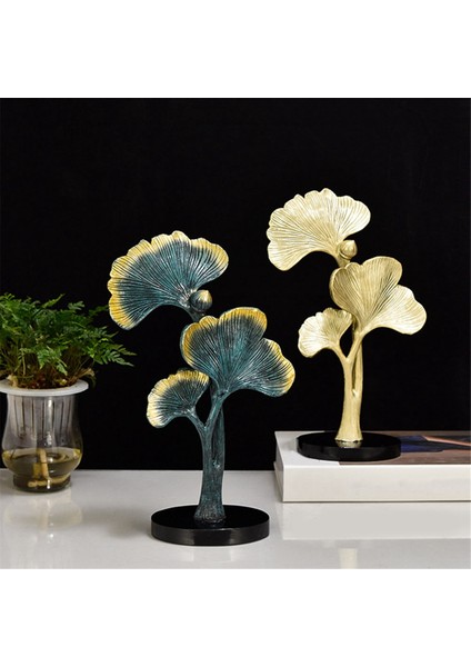 Nordic Ginkgo Biloba Süsleme Yaprak Heykel Masaüstü Dekor El Sanatları A (Yurt Dışından)