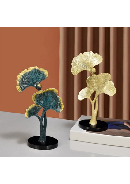 Nordic Ginkgo Biloba Süsleme Yaprak Heykel Masaüstü Dekor El Sanatları A (Yurt Dışından)