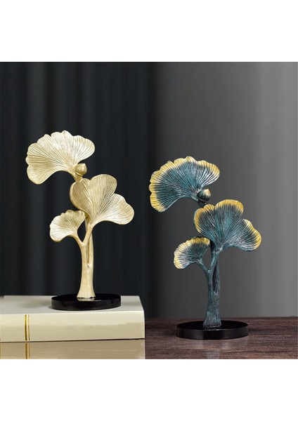 Nordic Ginkgo Biloba Süsleme Yaprak Heykel Masaüstü Dekor El Sanatları A (Yurt Dışından)