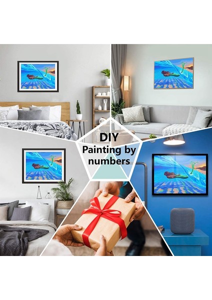 Yetişkin Boyama Kitleri 16X20 Inç Başlangıç Seviyesi Için - Surf & Mermaid (Yurt Dışından) indirimleri