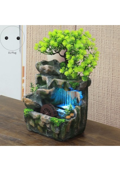 Kapalı Masaüstü Feng Shui Kayalık Çeşme Dekoru Ab Fişi (Yurt Dışından)