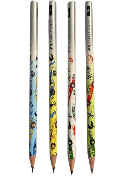 Kurşun Kalem 4 Adet Arabalar 2b Siyah Kurşun Kalem Araba Desenli 2 B Kalem fiyatları