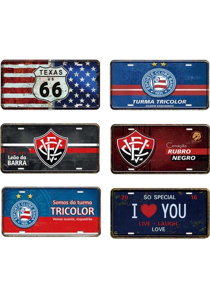 Adet Garaj Araba Retro Route 66 Plaka Metal Tabela Posterleri (Yurt Dışından)