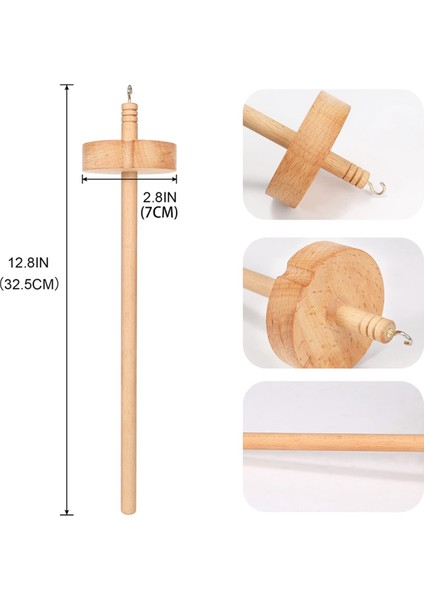 Tığ Işi Için Drop Spindle Top Whorl Iplik Eğirme Makinesi Spinningwheel (Yurt Dışından)