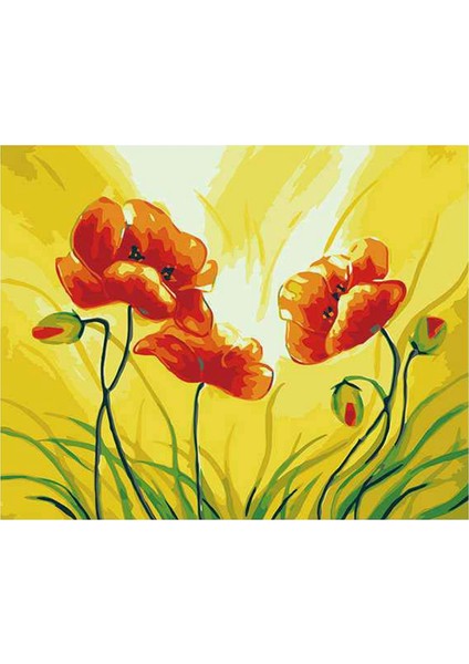 Dijital Boyama Çiçek Dıy Boyama Kitleri Tuval Yağlı Boya 40X50CM (Yurt Dışından)