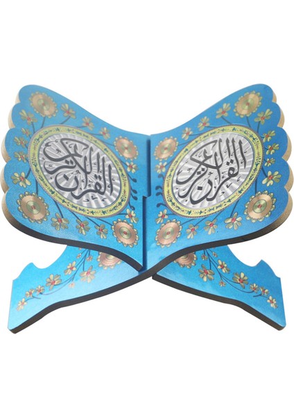 Ahşap Kitap Standları Intersect Çerçeve Ahşap Kitap Tutucu, Açık Kitap Standı Mavi (Yurt Dışından)