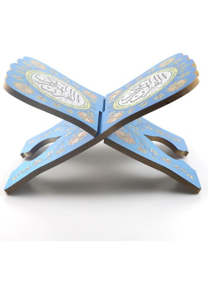 Ahşap Kitap Standları Intersect Çerçeve Ahşap Kitap Tutucu, Açık Kitap Standı Mavi (Yurt Dışından)