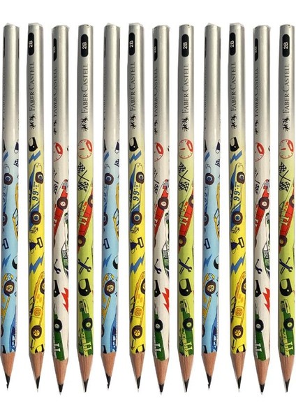 Kurşun Kalem 12 Adet Arabalar 2b Siyah Kurşun Kalem Araba Desenli 2 B Kalem fırsatları