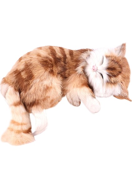 Yaratıcı Simülasyon Kedi Sevimli Terlik Yavru Kedi Bebek Oyuncakları Araba Dekor (Yurt Dışından)