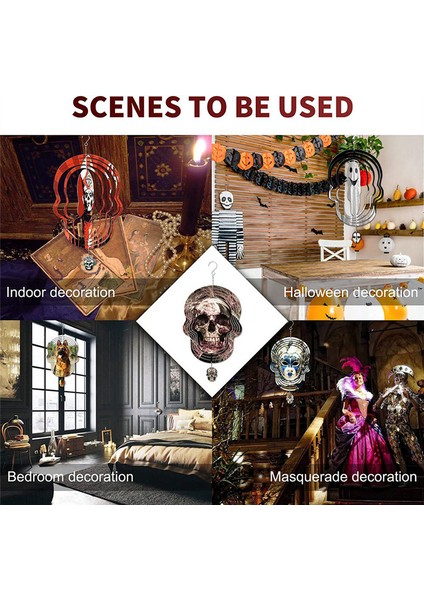 4 Paket Süblimasyon Döndürücü, Bahçe ve Bahçeler Için Kafatası Şeklinde 3D Heykel (Yurt Dışından) indirimleri