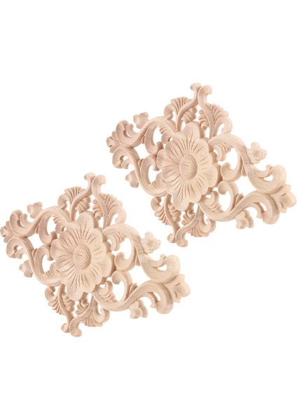 21*15CM Ahşap Oyma Boyasız Onlay Aplike 2 Adet (Yurt Dışından) fiyatları