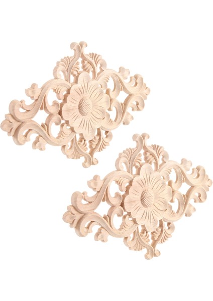 21*15CM Ahşap Oyma Boyasız Onlay Aplike 2 Adet (Yurt Dışından) modelleri