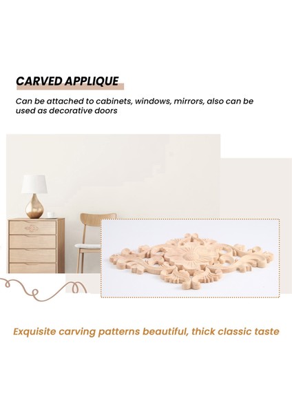 21*15CM Ahşap Oyma Boyasız Onlay Aplike 2 Adet (Yurt Dışından) indirimleri