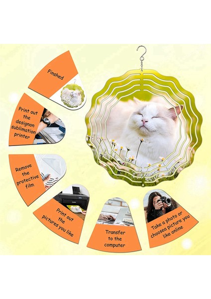 Paket 8 Inç Sublimasyon Rüzgar Döndürücü Boşlukları (Yurt Dışından) fırsatları