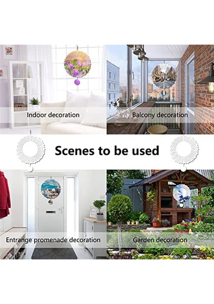 Paket 10 Inç Süblimasyon Rüzgar Döndürücü Boşlukları, 3D Metal Rüzgar Döndürücüler (Yurt Dışından)