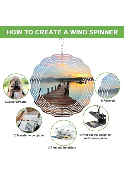 Rüzgar Döndürücü Boşlukları, 3D Alüminyum Rüzgar Döndürücüler Kinetik Heykel (Yurt Dışından)