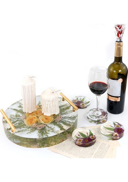 1set Dıy Kristal Epoksi Reçine Bardak Altlığı Kalıbı Yuvarlak Tepsi Silikon Kalıp (Yurt Dışından) modelleri