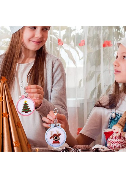 件套适合儿童初学者的圣诞十字绣套件 (Yurt Dışından) fiyatları