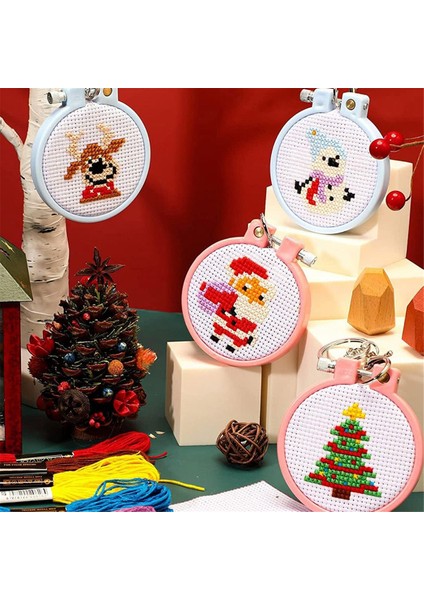 件套适合儿童初学者的圣诞十字绣套件 (Yurt Dışından) modelleri