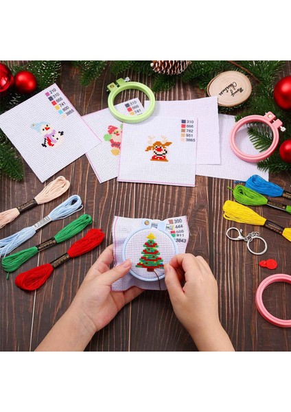 件套适合儿童初学者的圣诞十字绣套件 (Yurt Dışından) fırsatları
